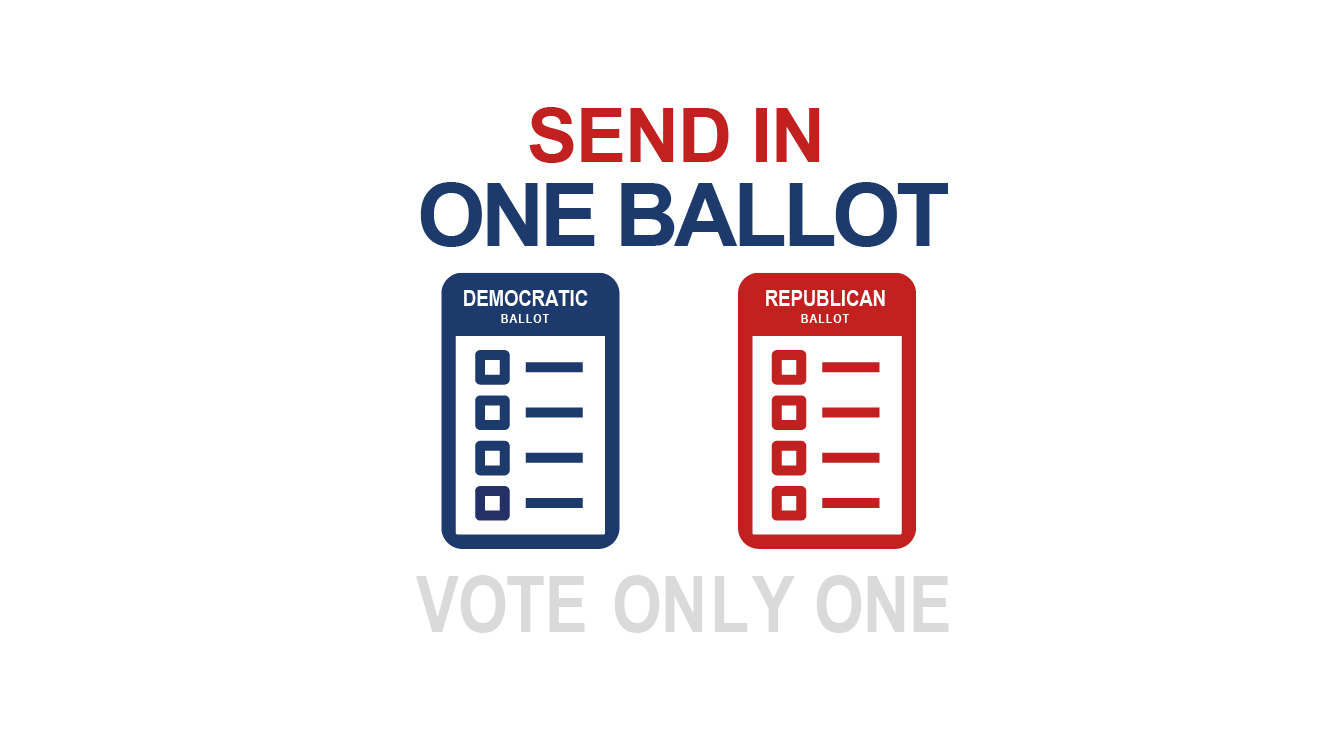 Send in One Ballot. Vote Only One.