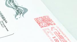 A mail ballot envelope